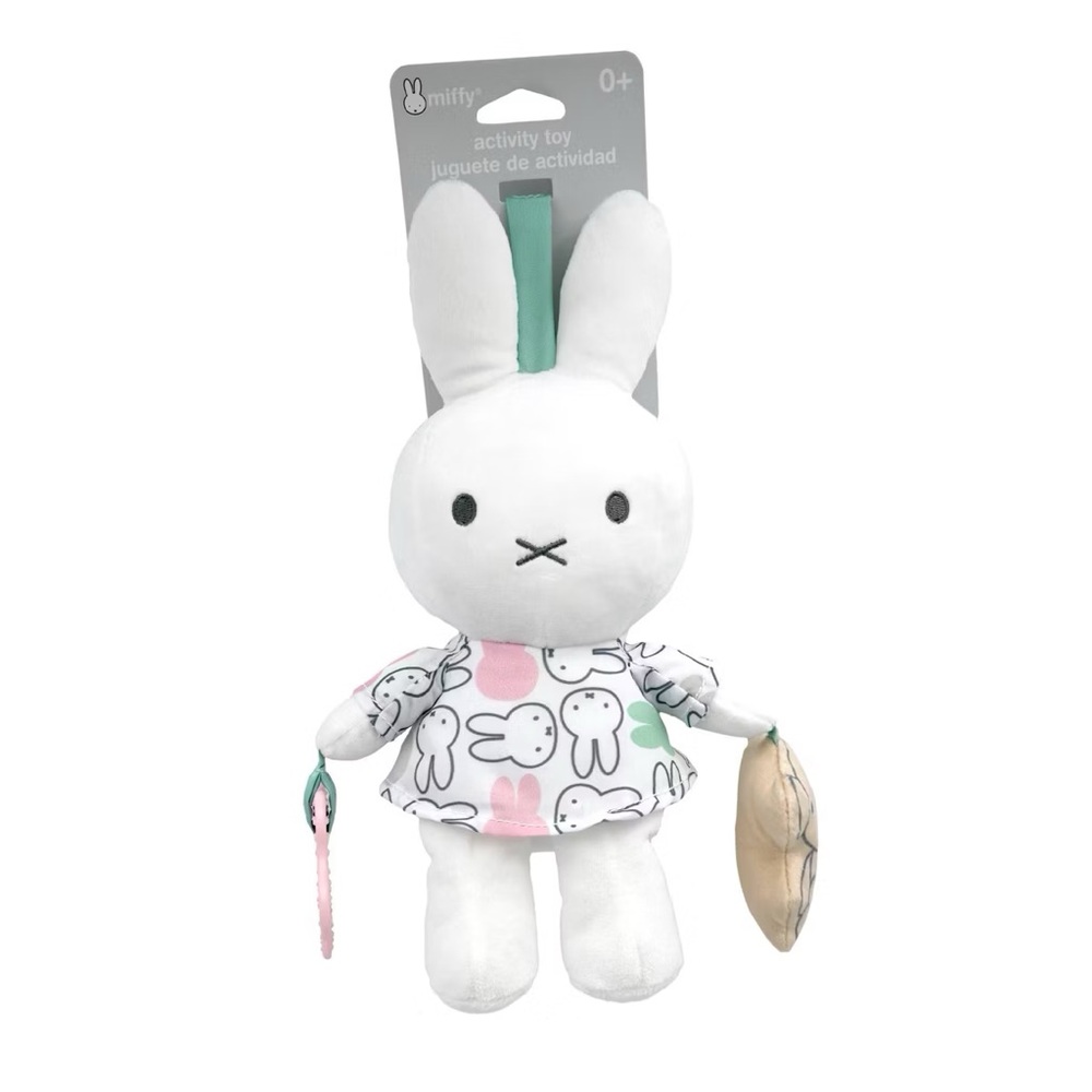 Miffy nwt Spring Hanging Activity On-The-Go Toy: Teether, Bell, Multiple Texture